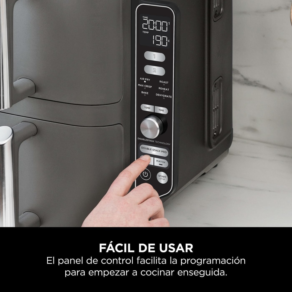 FREIDORA SIN ACEITE NINJA 6EN1 9.5L VERTICAL MOD. SL400EU