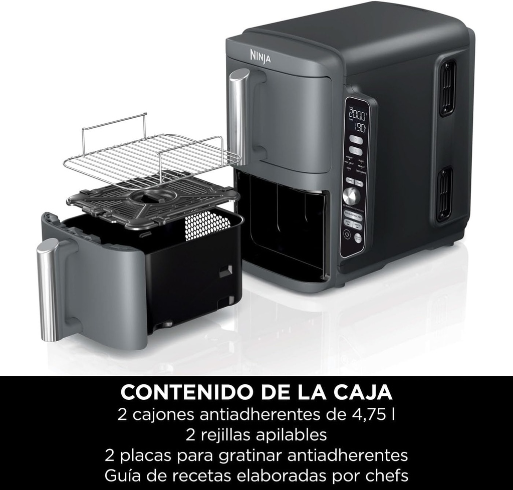 FREIDORA SIN ACEITE NINJA 6EN1 9.5L VERTICAL MOD. SL400EU