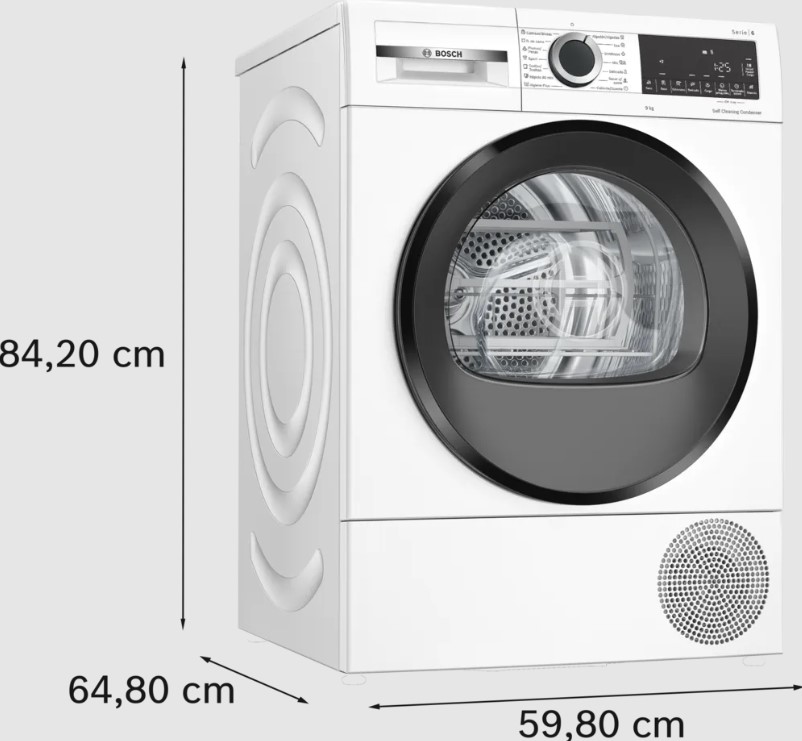 SECADORA 9KG BOMBA CALOR BOSCH MOD. WQG245D0ES SERIE 6
